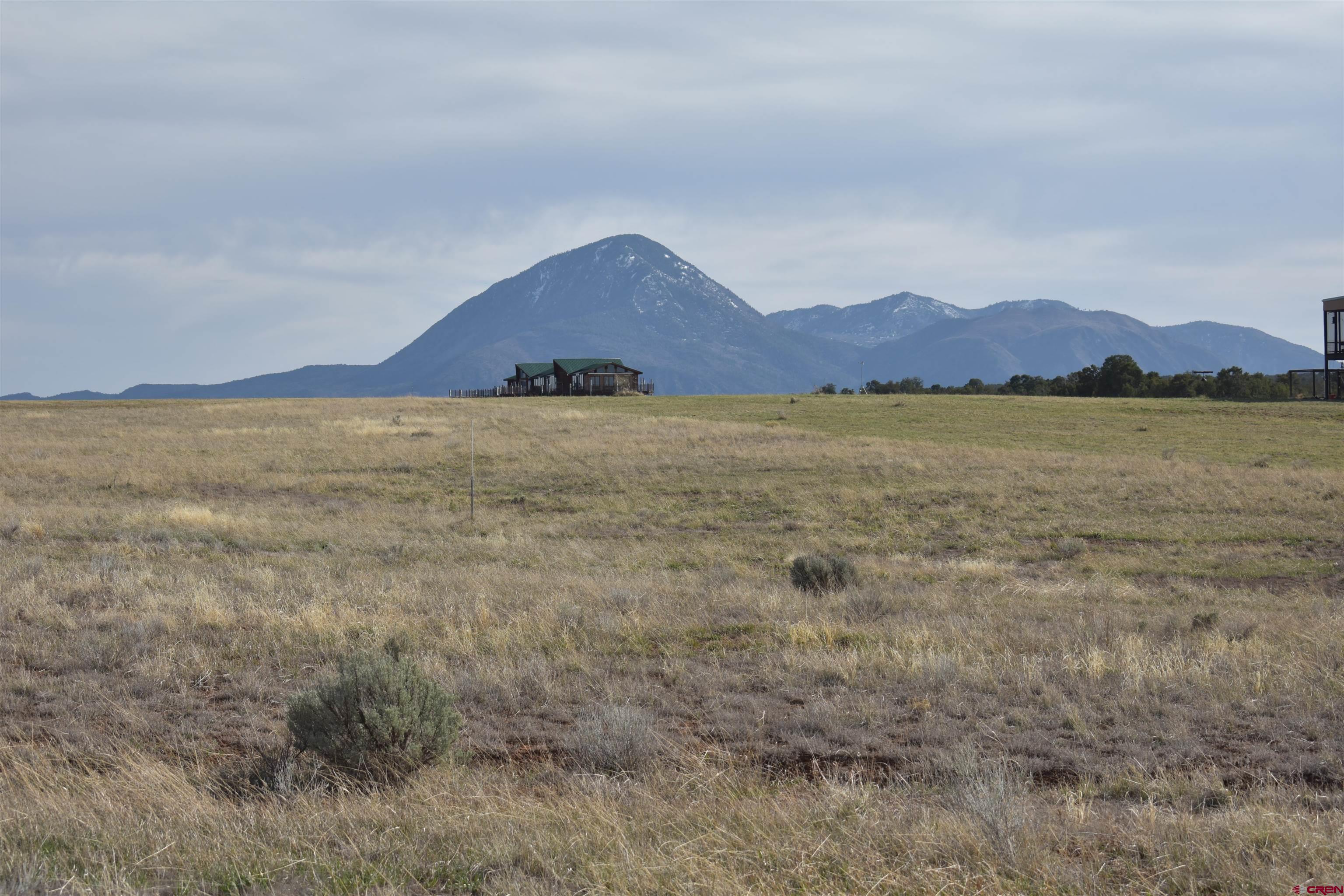 a view of an outdoor space and mountain view