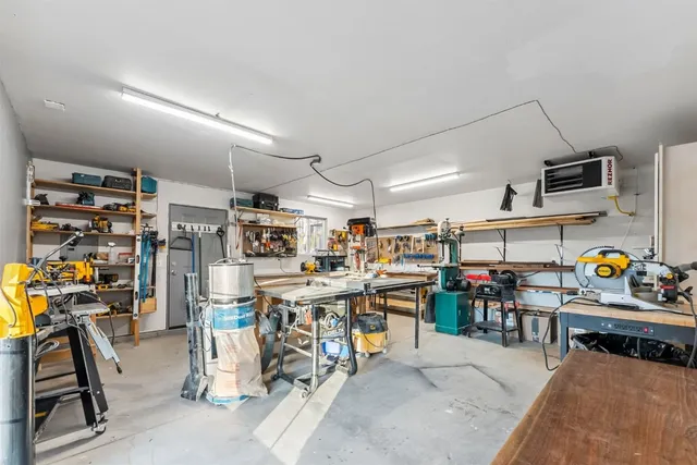 a view of a lake with mountains in the background
