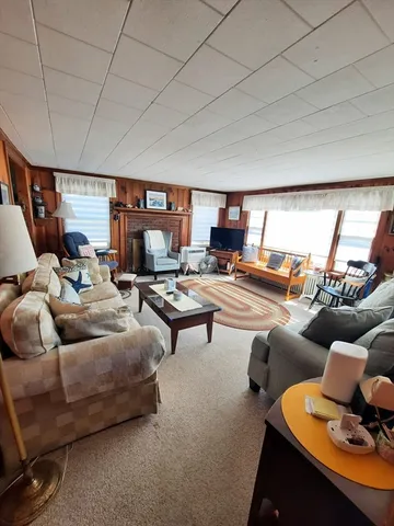 a living room with furniture and a couch