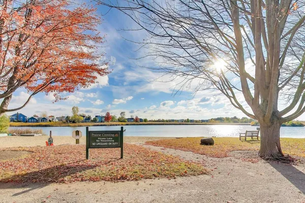 a view of a lake with a lake