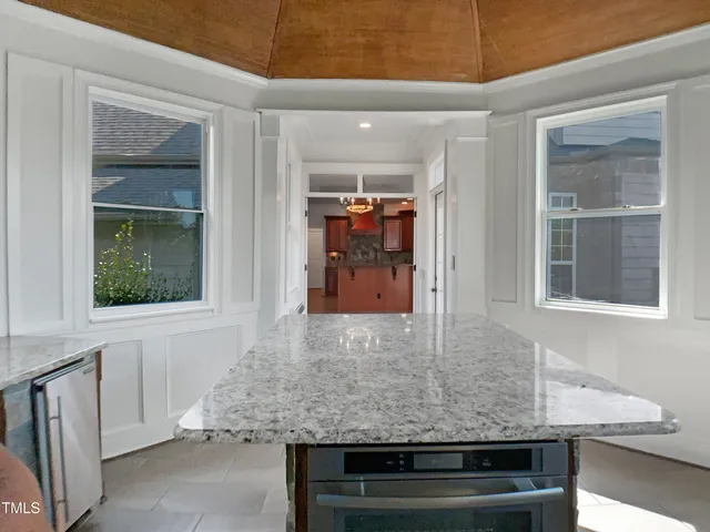 a view of open kitchen cabinets