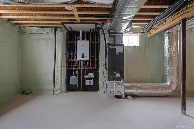 a picture of a bench in front of a window