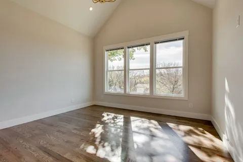 an empty room with a window