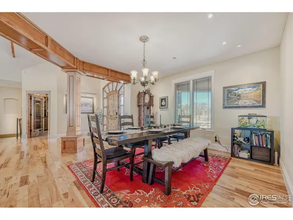 a room with lots of wooden furniture