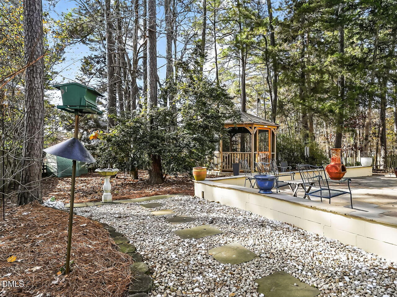 5 Flagstaff Court Durham, NC 27713 - Photo 24 of 40 a view of a outdoor space with a patio and sitting area