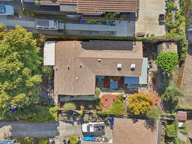 front view of a house with a street