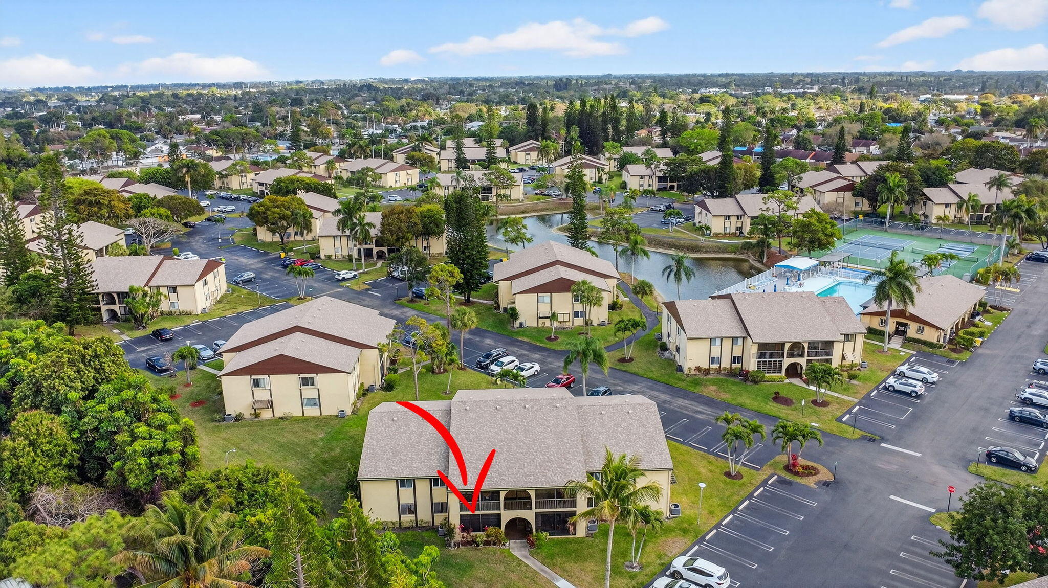 328 Pine Ridge Circle, Unit C1 Greenacres, FL 33463 - Photo 33 of 47 an aerial view of multiple house