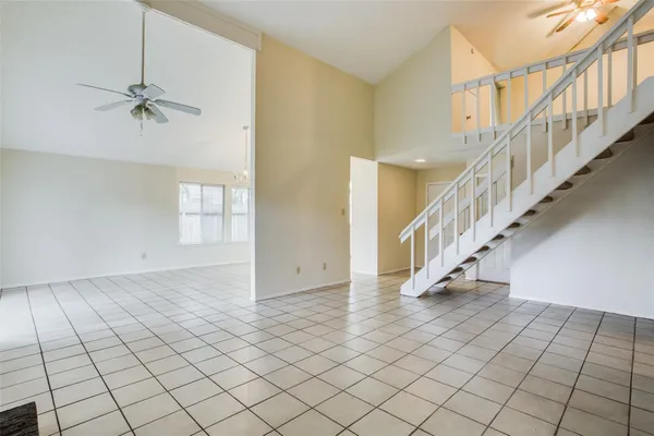 a view of an entryway with staircase