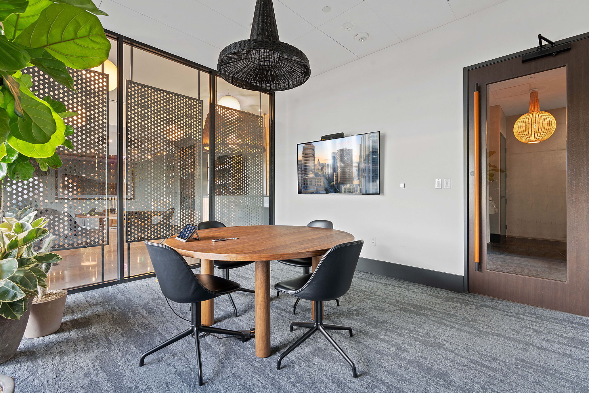 84 East Avenue, Unit 1906 Austin, TX 78701 - Photo 17 of 36 a view of a dining room with furniture window and wooden floor