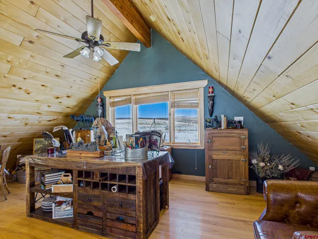 a balcony view with seating space