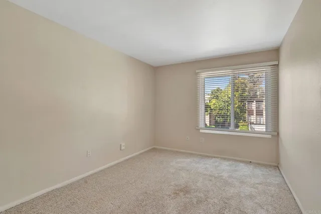 an empty room with a window