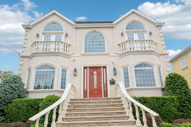 a front view of a house