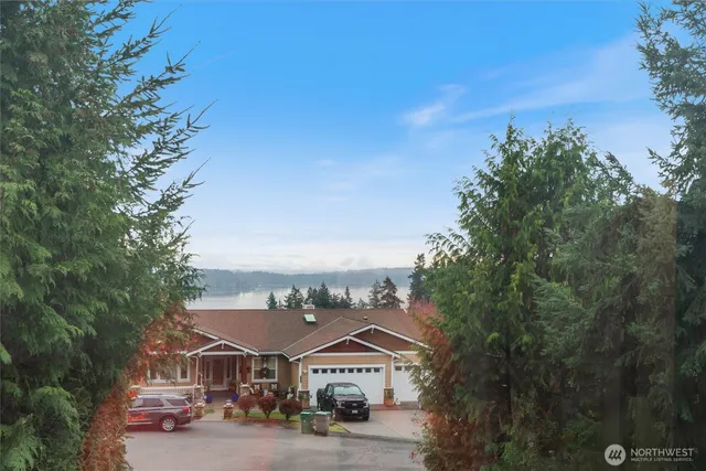 front view of a house with a street