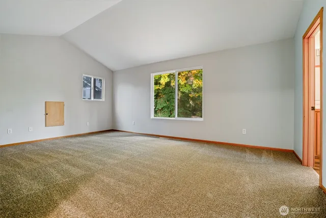 an empty room with a window