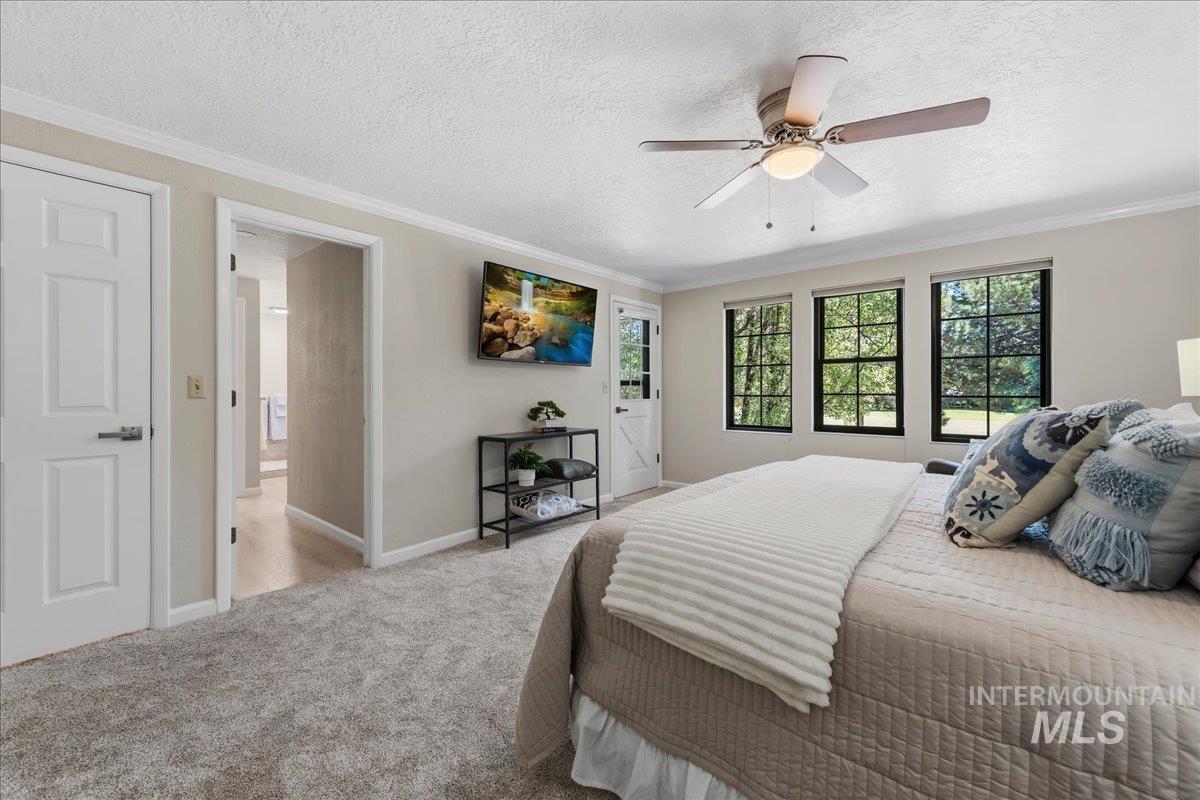 599 Pebble Beach Way Eagle, ID 83616 - Photo 21 of 44 Plush carpeting throughout with a ceiling fan light fixture