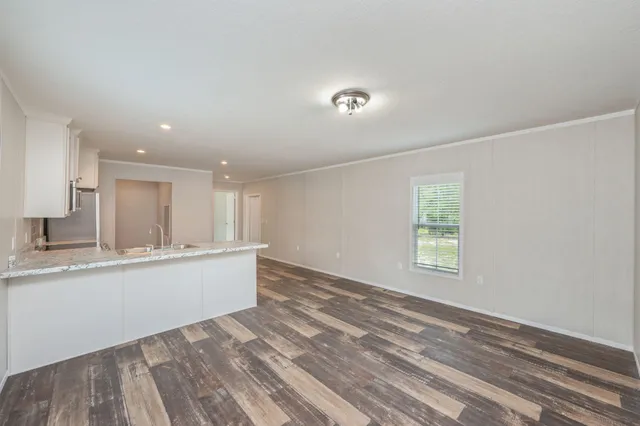 a view of kitchen and window