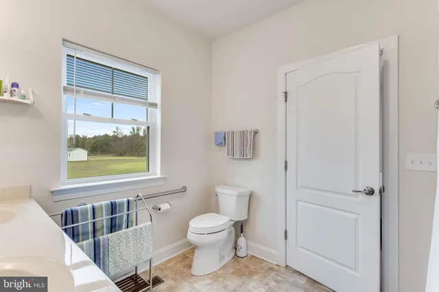 a bathroom with a toilet a sink and a window