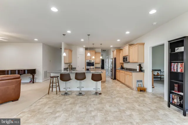 a view of kitchen with counter top space