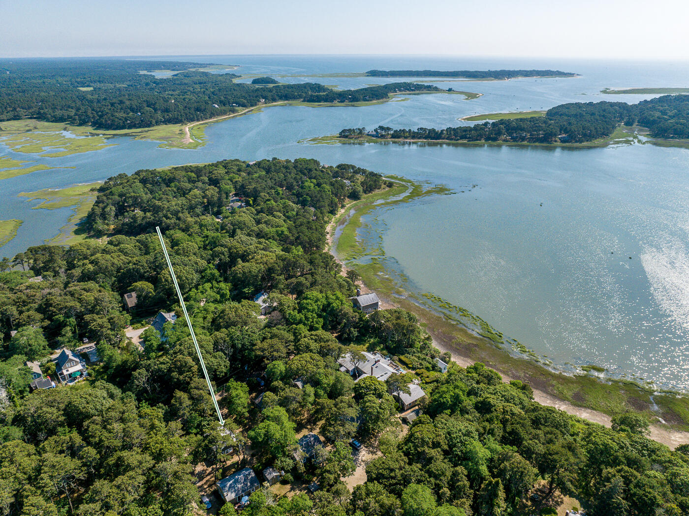 60 Long Avenue, Unit E Wellfleet, MA 02667 - Photo 18 of 18 an aerial view of a houses with a lake view