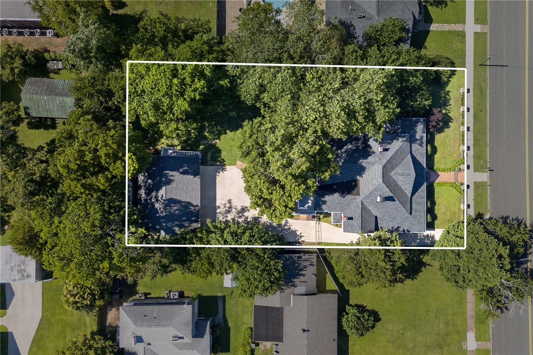 110 South Fairplay Street Seneca, SC 29678 - Photo 50 of 50 An aerial perspective reveals the substantial property, highlighting its private yard and mature tree coverage.