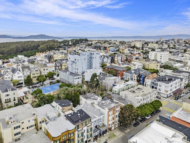 an aerial view of multiple house