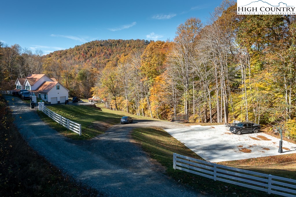 a view of outdoor space with garden