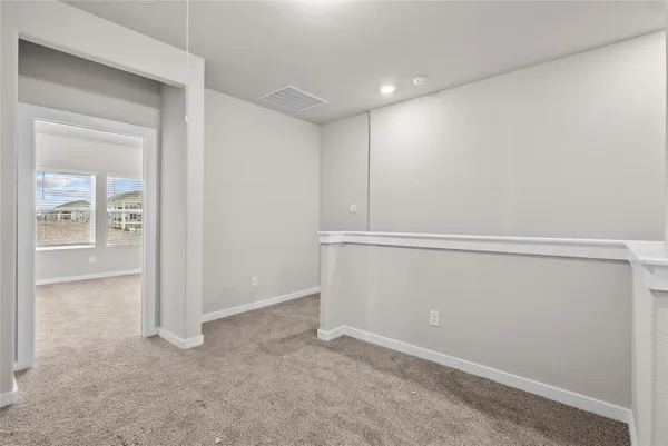 an empty room with an entrance