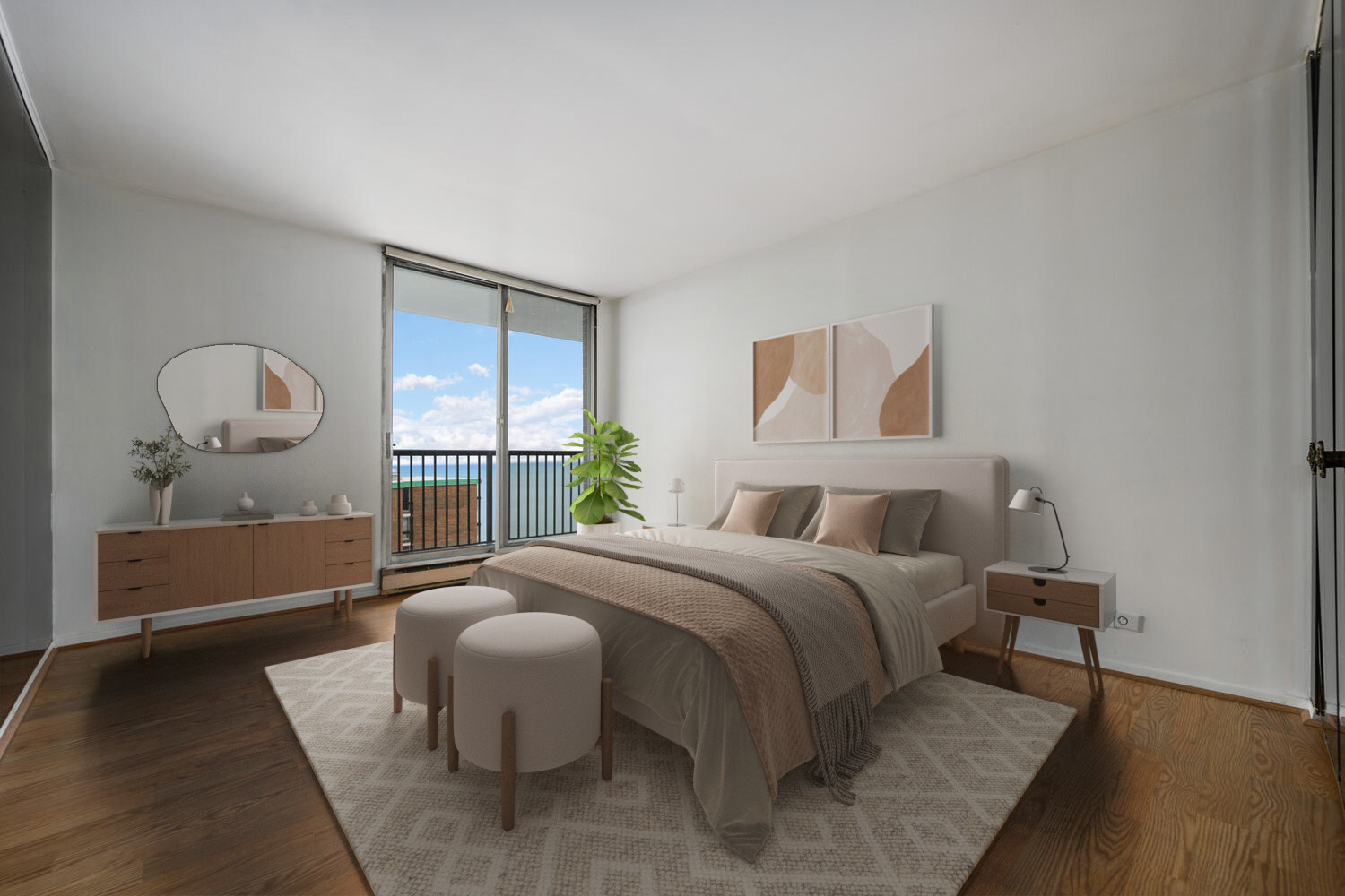 5855 North Sheridan Road, Unit 17D Chicago, IL 60660 - Photo 11 of 18 a bedroom with a bed and window
