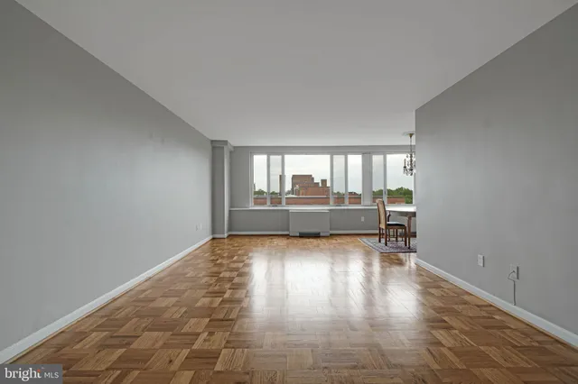 a view of an empty room and window