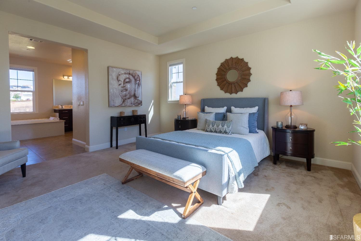 4456 Sunset View Drive Dublin, CA 94568 - Photo 20 of 40 a bedroom with a bed and painting on the wall in it