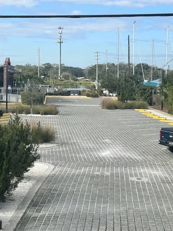 a view of a terrace with city view
