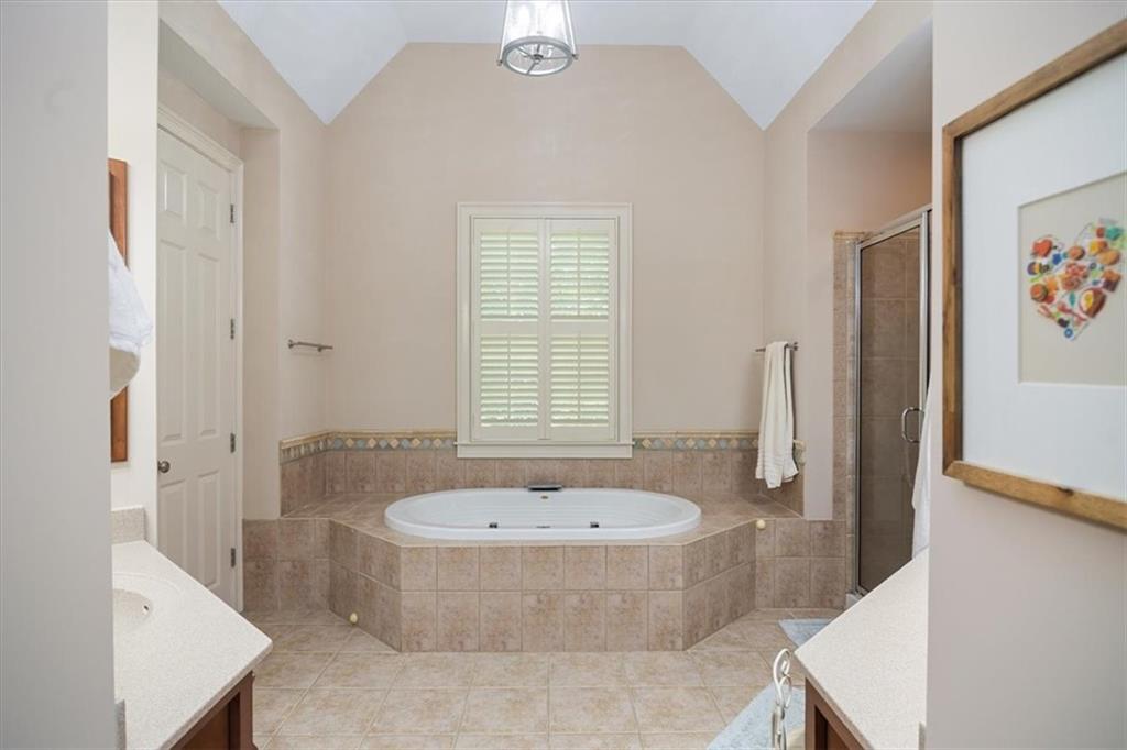 208 Grandmar Chase Canton, GA 30115 - Photo 26 of 67 a bathroom with a tub sink and mirror