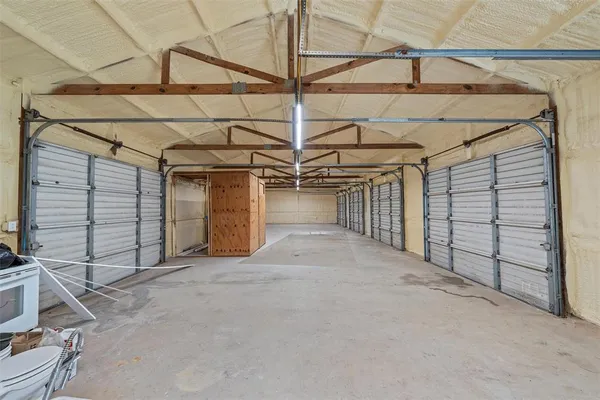 a view of a garage