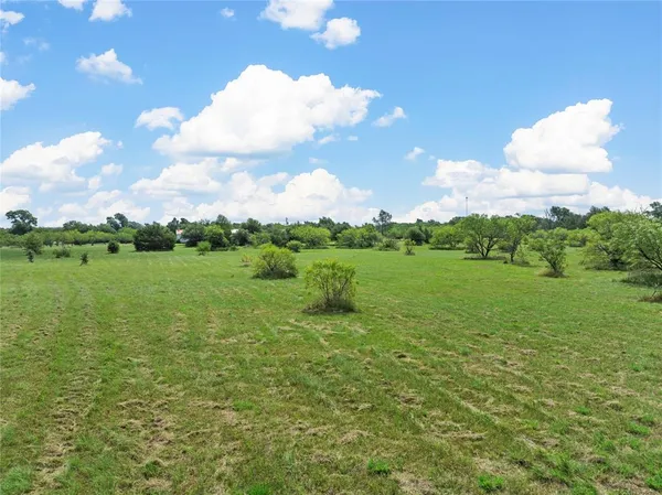 a view of a green field with clear sky
