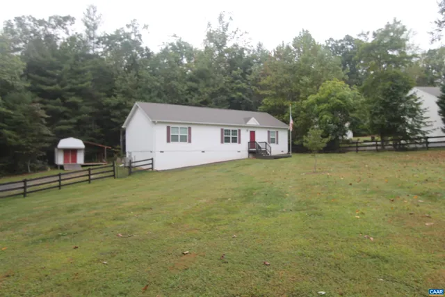 a house view with a garden space