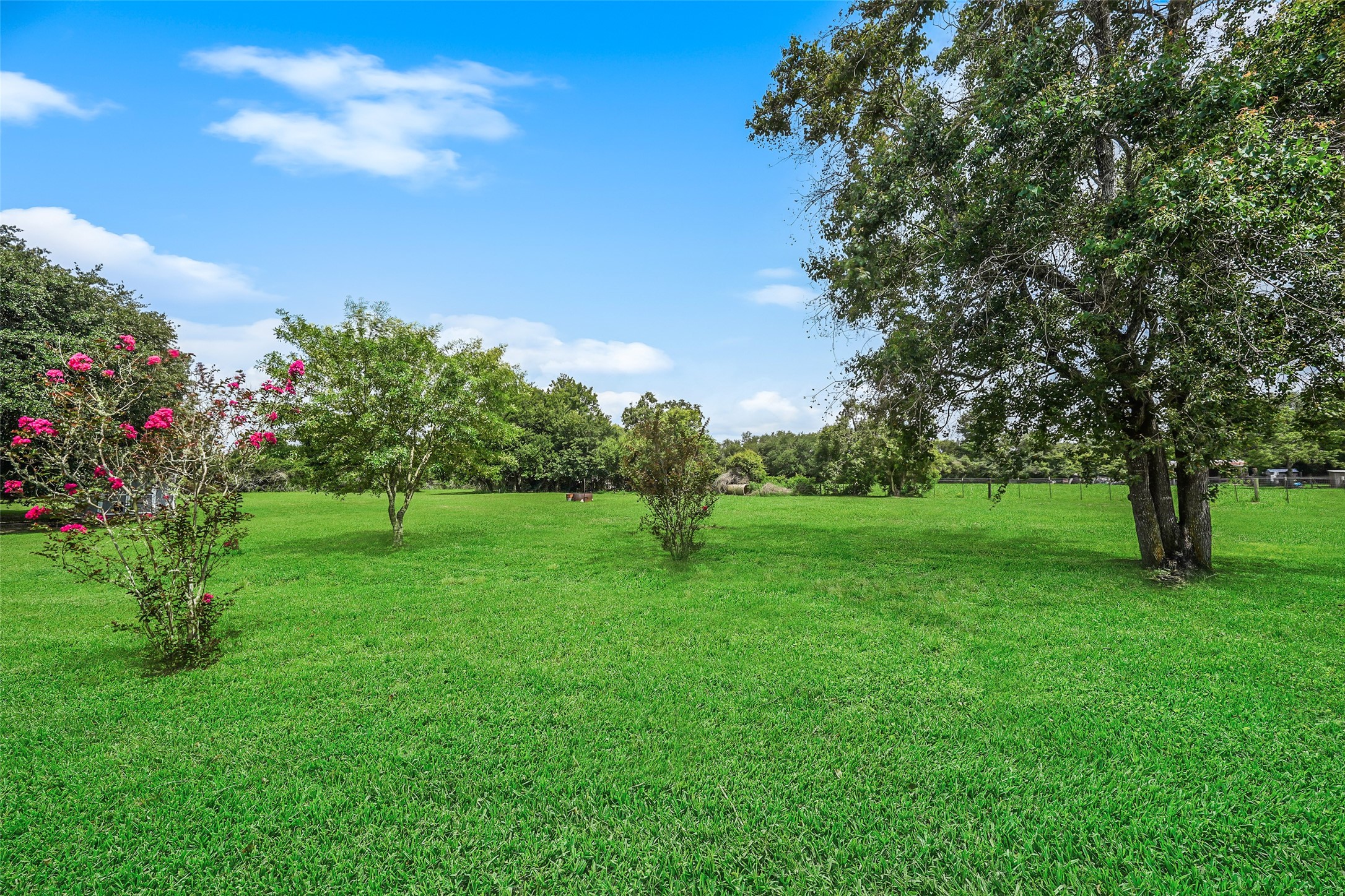 19635 Kermier Road Waller, TX 77484 - Photo 22 of 27 Expansive backyard with mature trees offers plenty of room for recreation, gardening, or future improvements