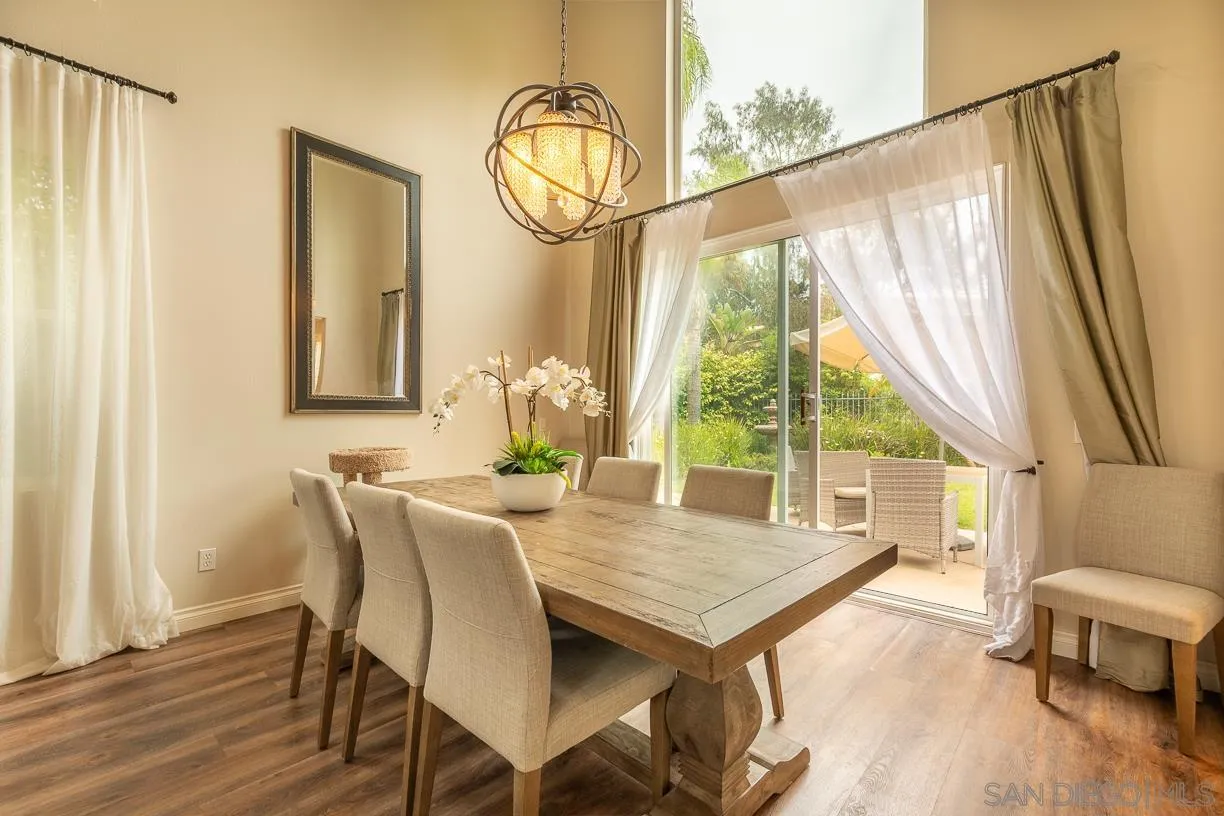 2435 Ridgegate Row La Jolla, CA 92037 - Photo 6 of 30 a view of a dining room with furniture window and wooden floor