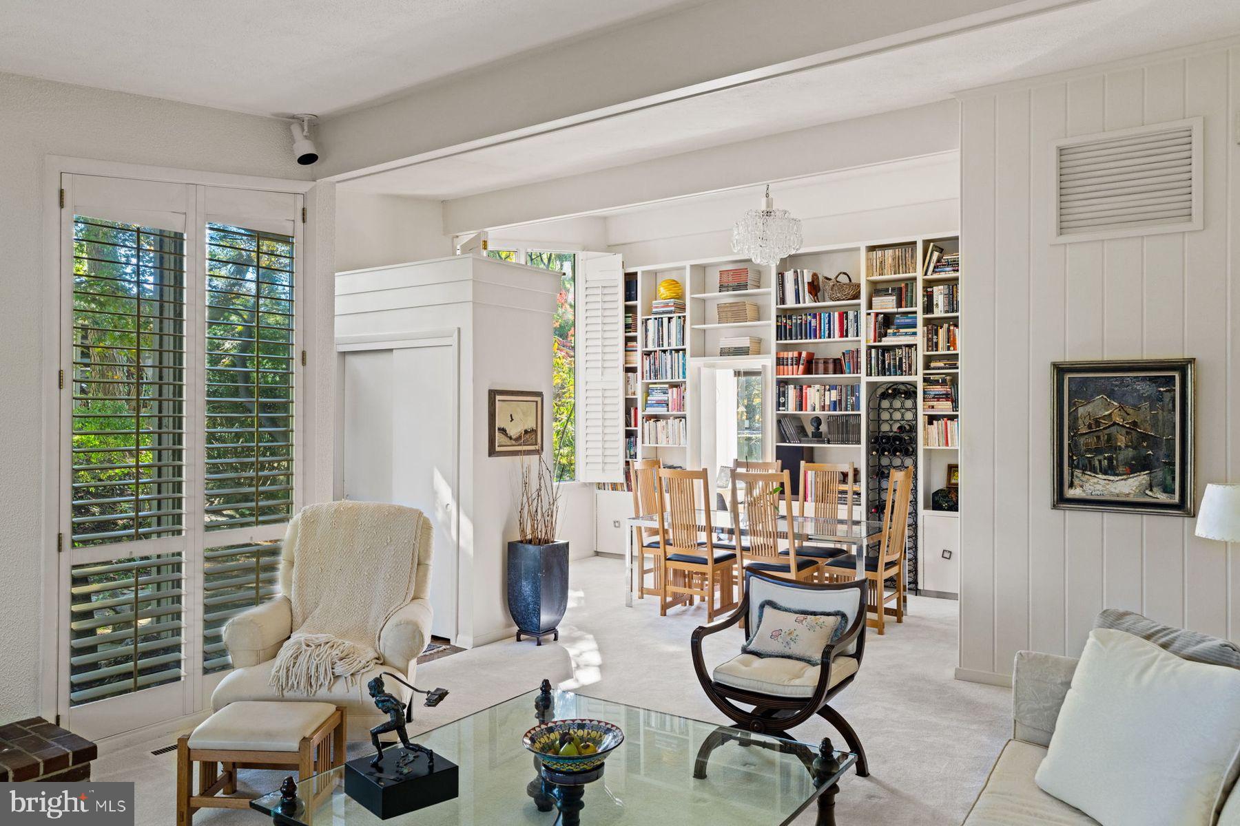 809 Church Road Wyncote, PA 19095 - Photo 5 of 20 Bright and airy living space with bookshelves.