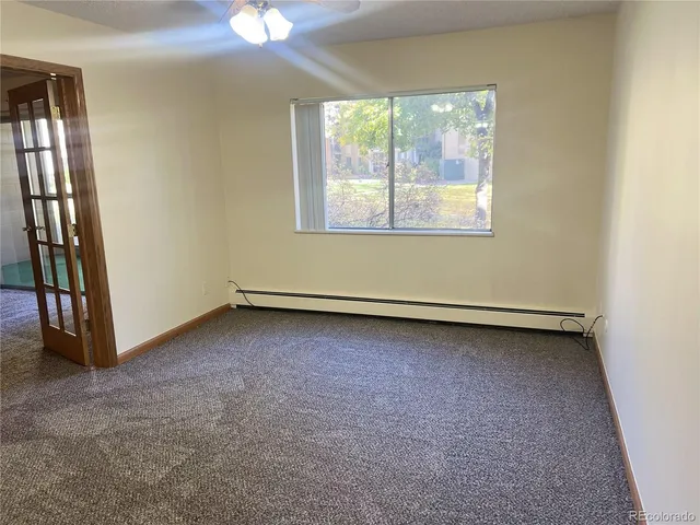 an empty room with a window