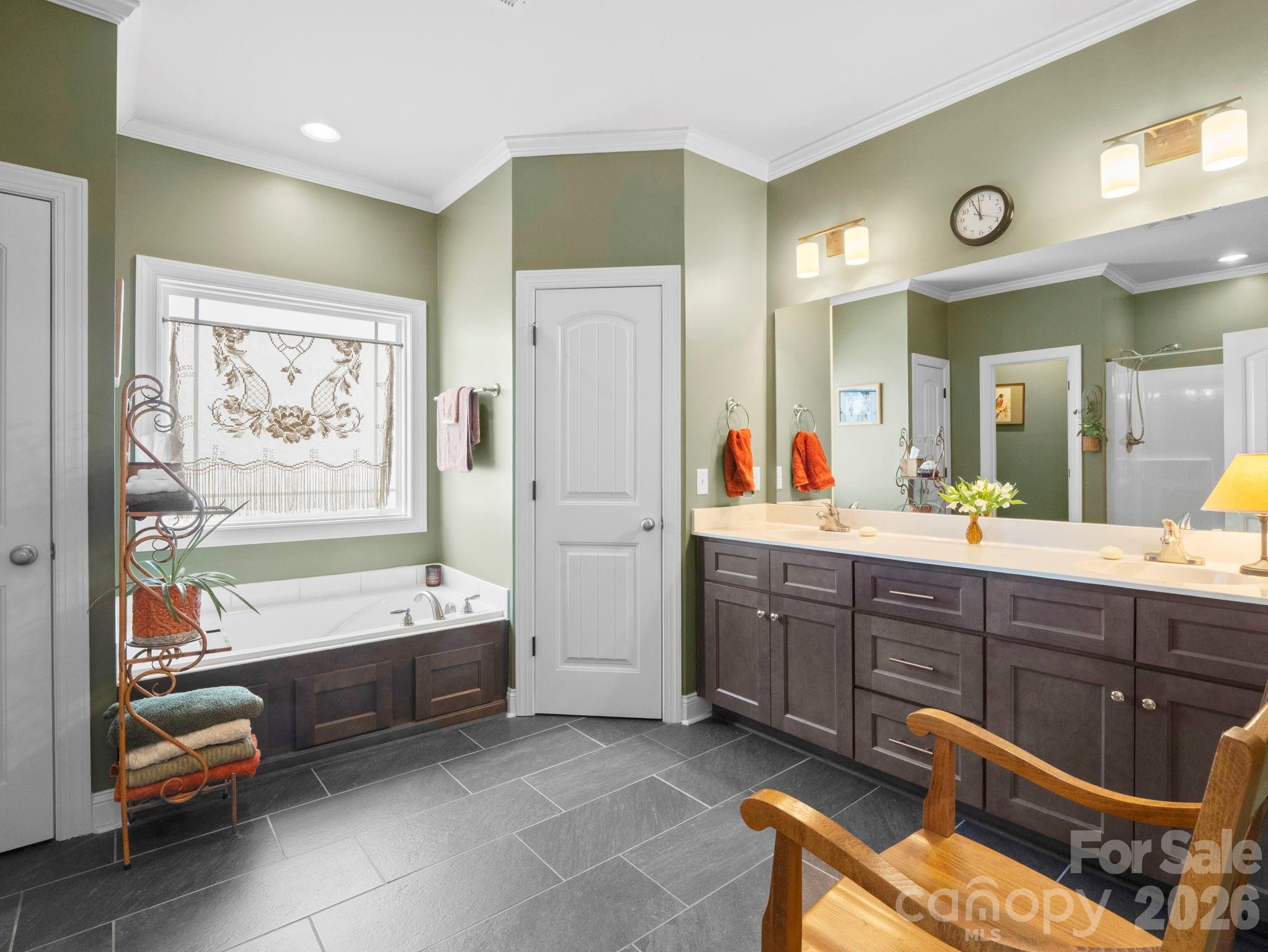 614 Downing Way Landrum, SC 29356 - Photo 24 of 46 a spacious bathroom with a tub sink and mirror