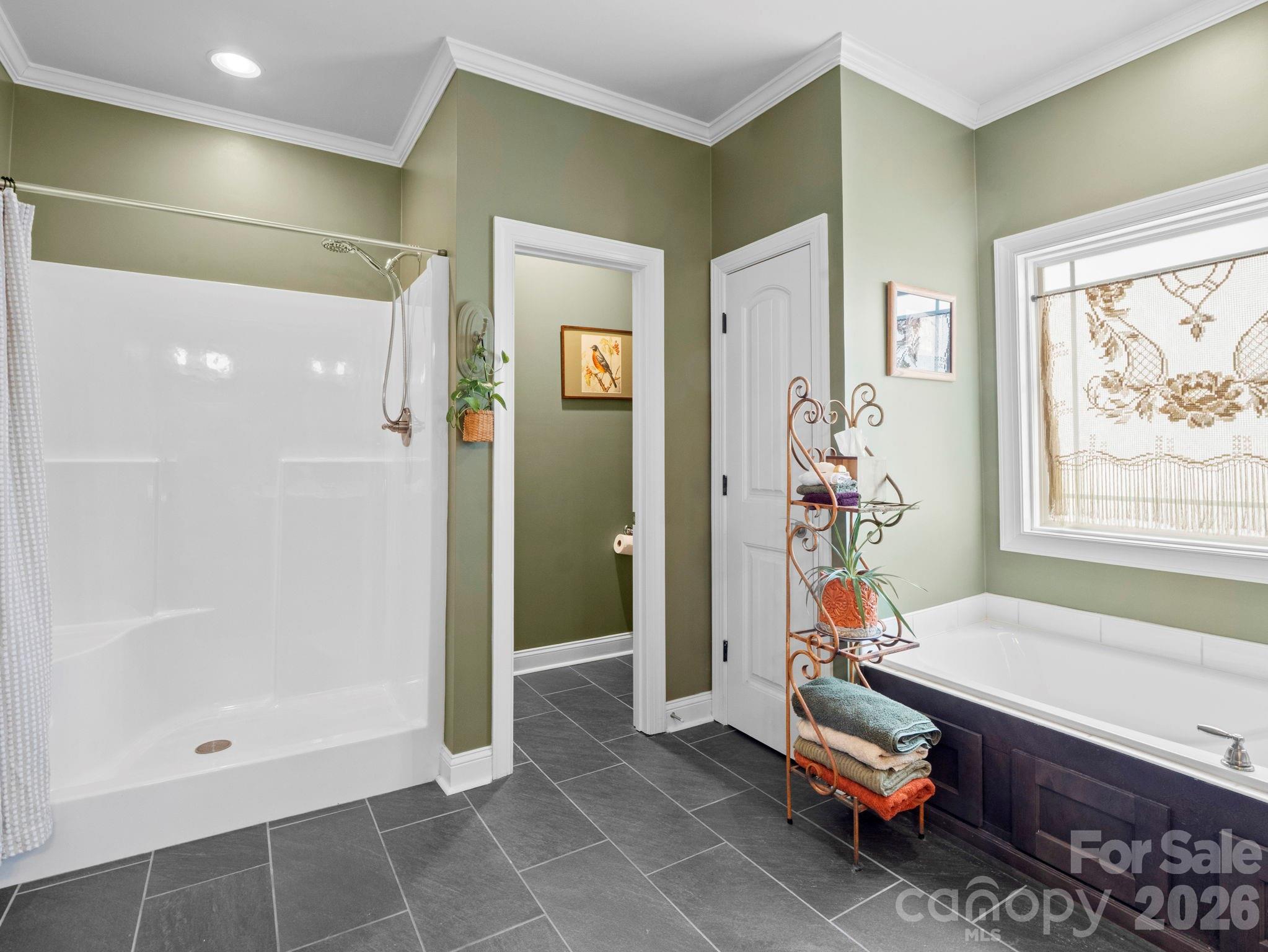 614 Downing Way Landrum, SC 29356 - Photo 26 of 46 a bathroom with a bathtub and shower