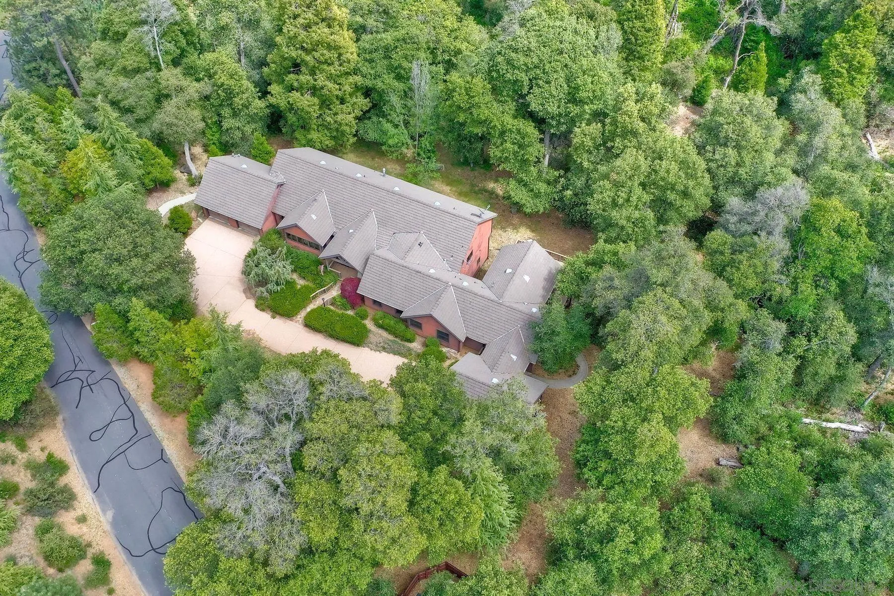 1055 West Incense Cedar Road Julian, CA 92036 - Photo 53 of 56 an aerial view of a house with a yard