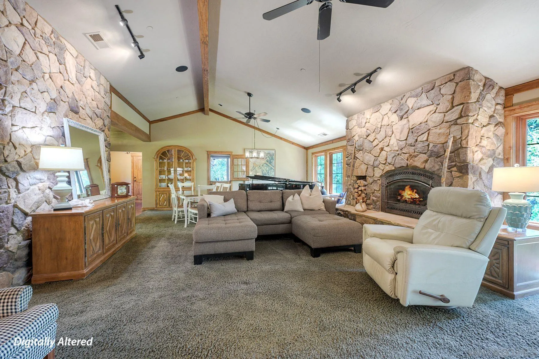 1055 West Incense Cedar Road Julian, CA 92036 - Photo 9 of 56 a living room with furniture and a fireplace