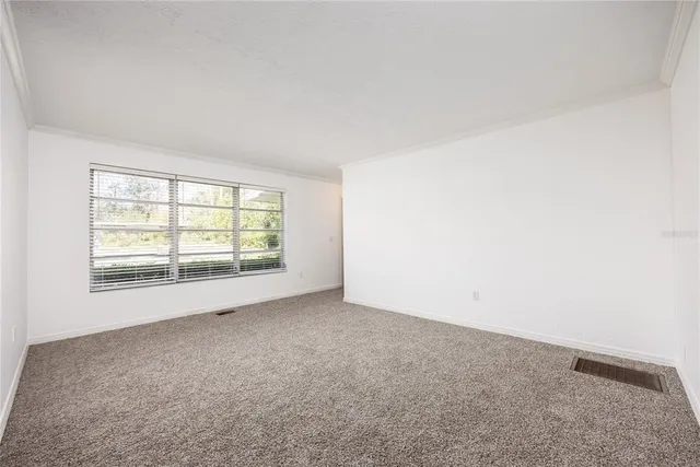 an empty room with a window