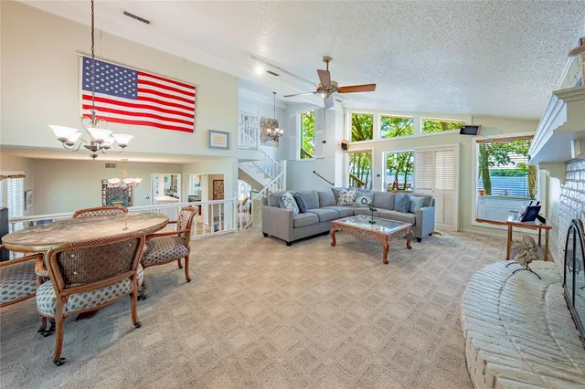 a outdoor living space with furniture