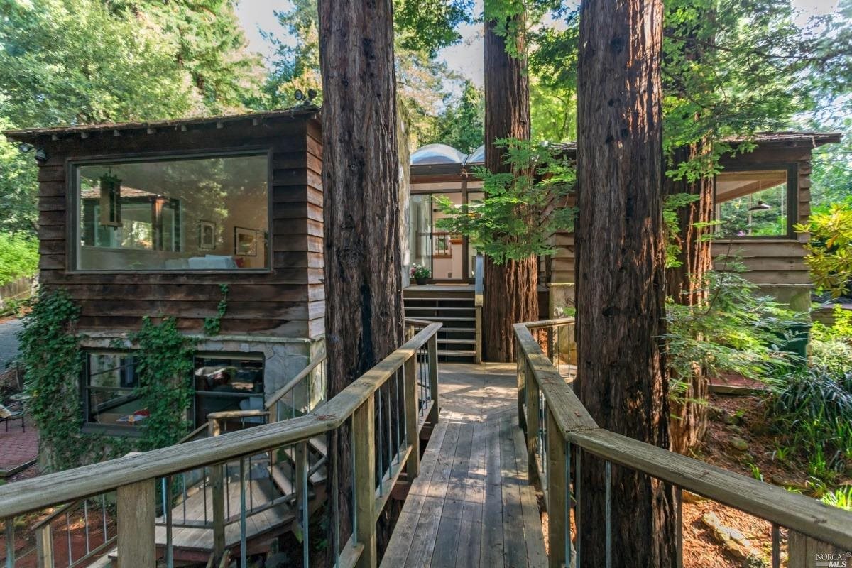 a view of a house with a balcony