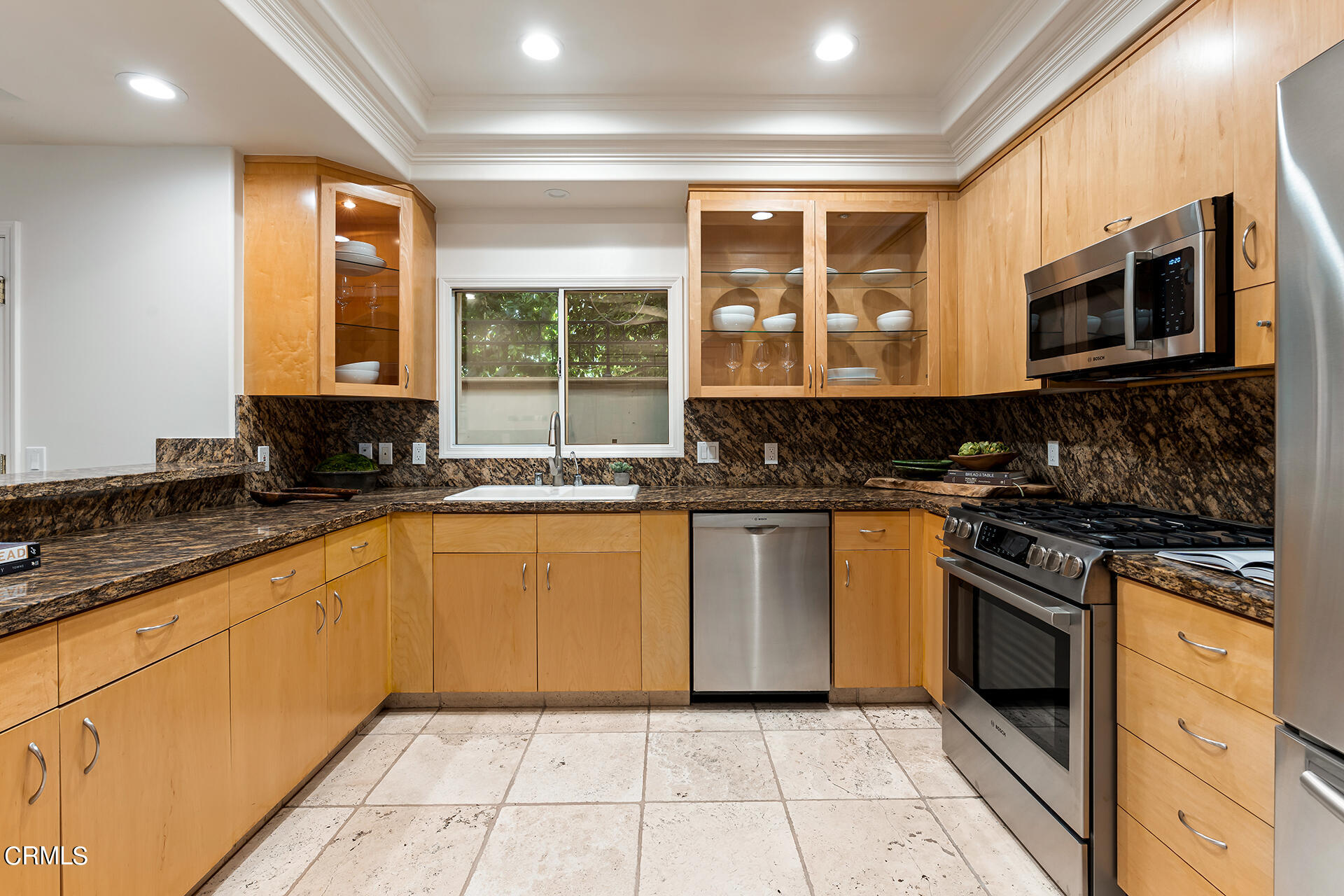 332 Allendale Road, Unit 2 Pasadena, CA 91106 - Photo 11 of 28 a kitchen with stainless steel appliances granite countertop a stove a sink and a microwave
