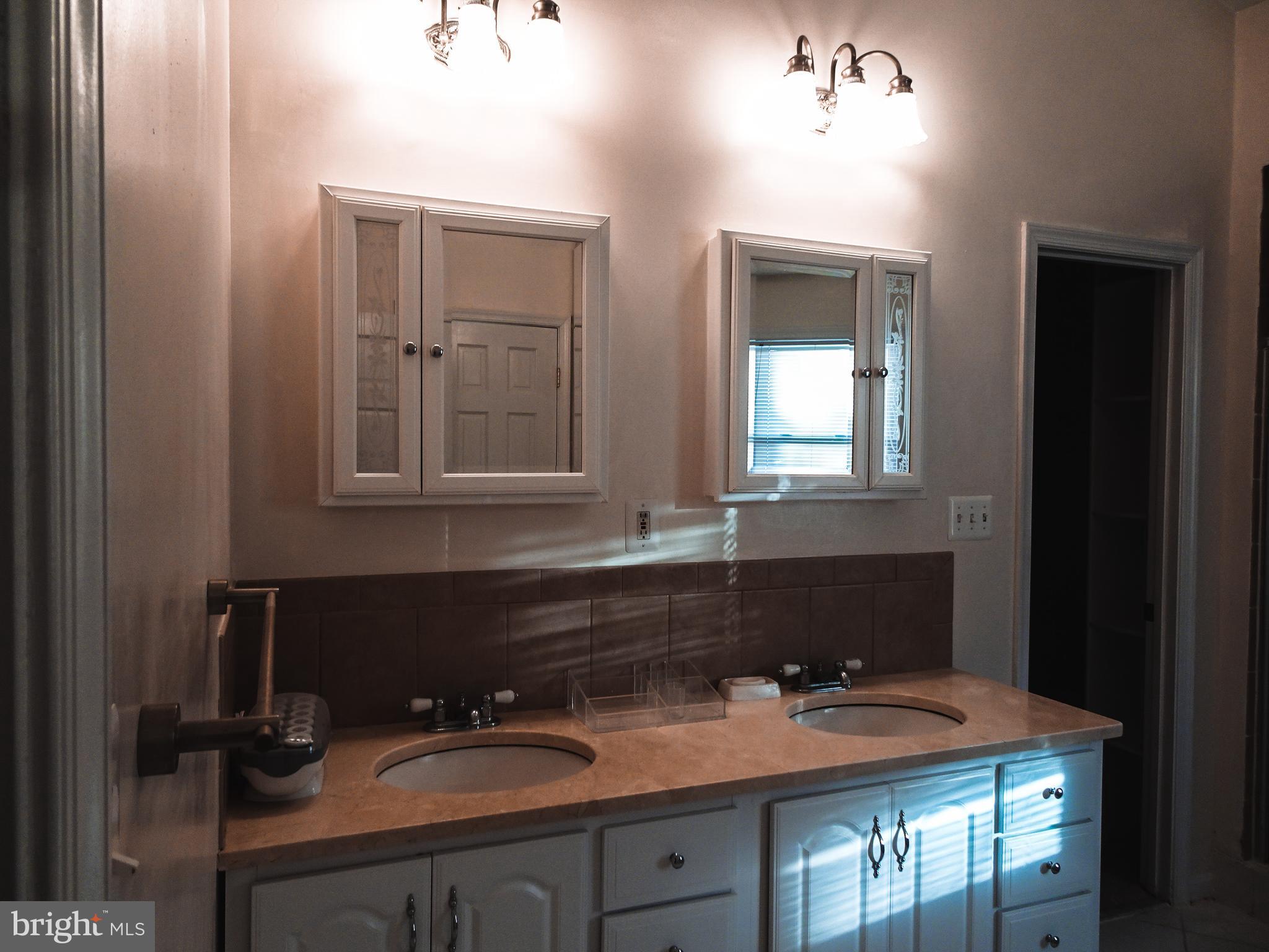 6821 Front Royal Road Springfield, VA 22151 - Photo 22 of 42 a bathroom with a sink vanity and a mirror