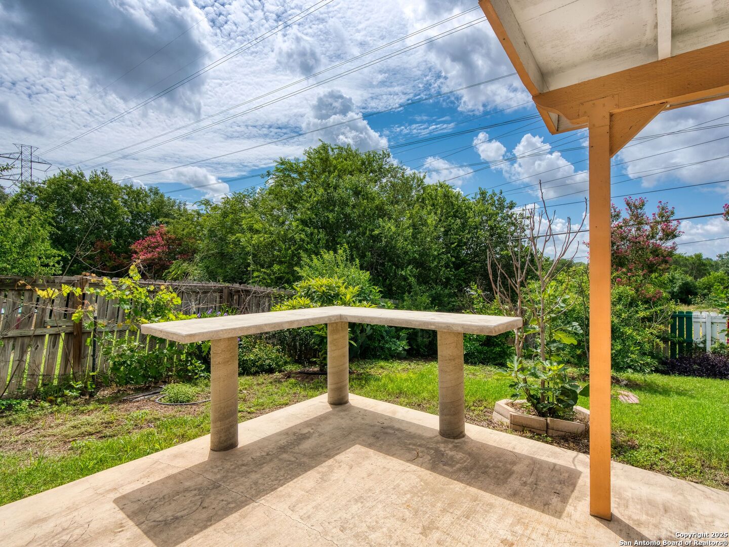 5430 Vista Court San Antonio, TX 78247 - Photo 35 of 37 a view of backyard with large trees and wooden fence