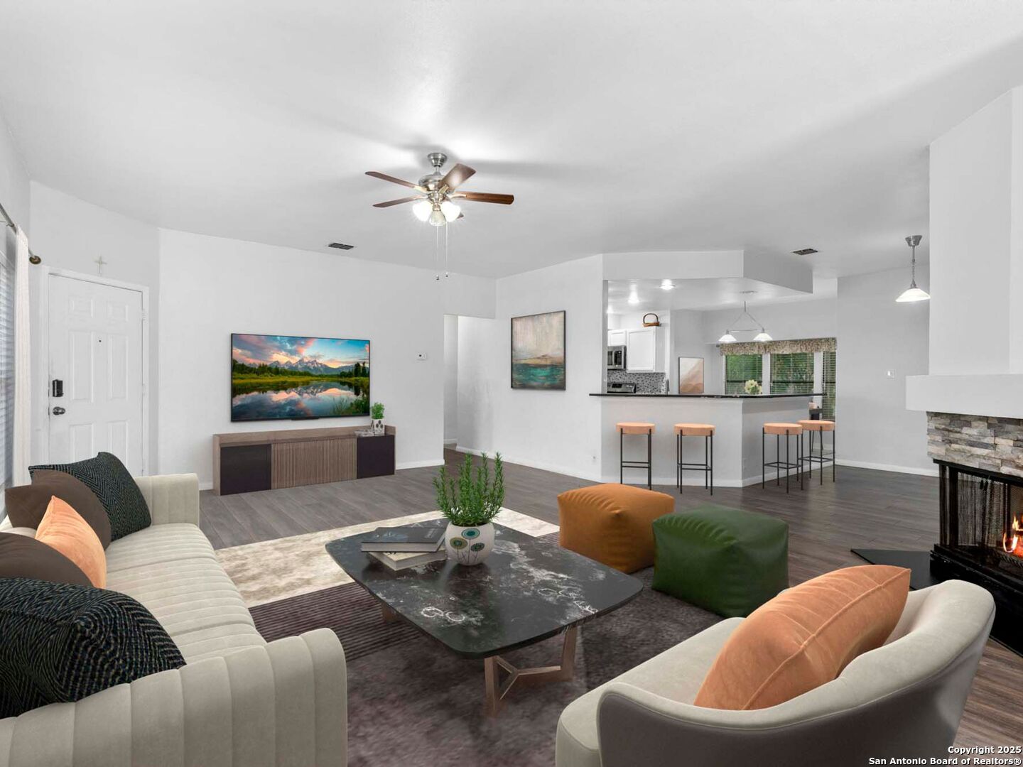 5430 Vista Court San Antonio, TX 78247 - Photo 6 of 37 a living room with furniture and a view of kitchen